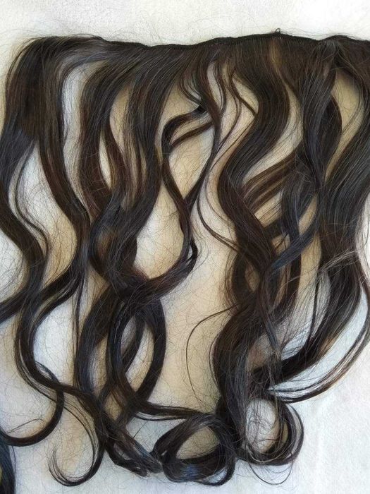 Cabelo Falso Encaracolado Preto - NOVO