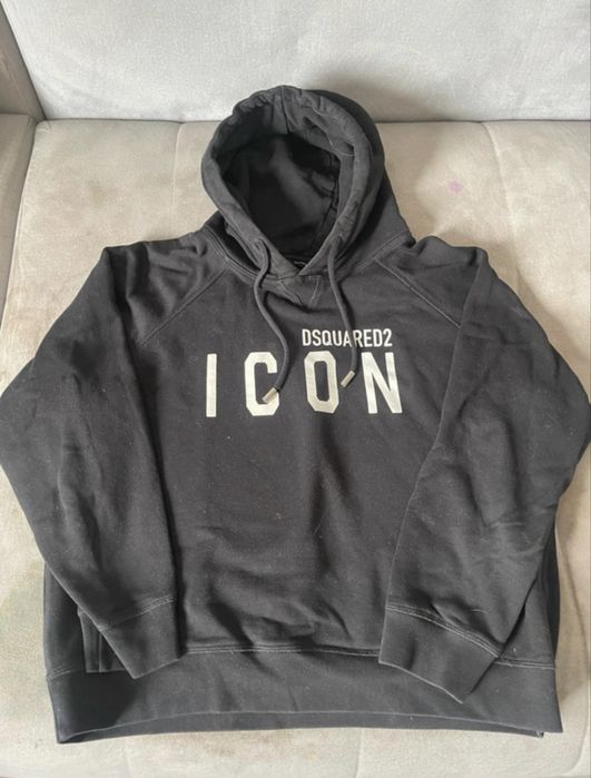 Dsquared2 Bluza Damska Icon Czarna z Kapturem M Jak Nowa 1610 zł