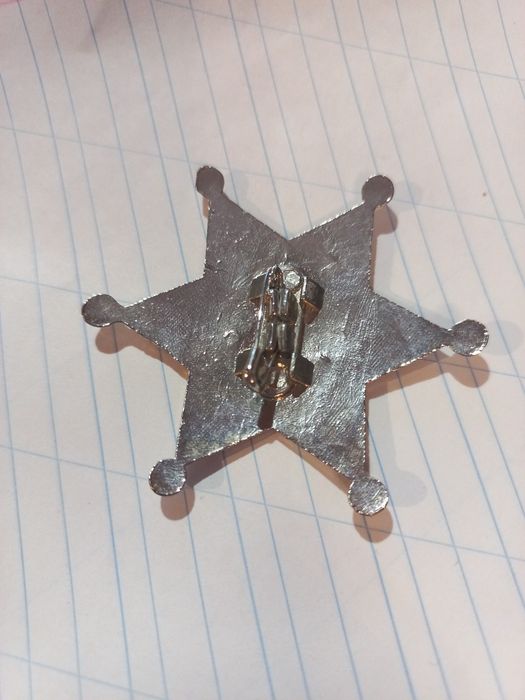 Детский значок sheriff шериф металлический