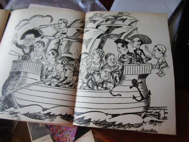 Livro curso 1944 Faculdade Direito Lisboa desenho Amarelhe