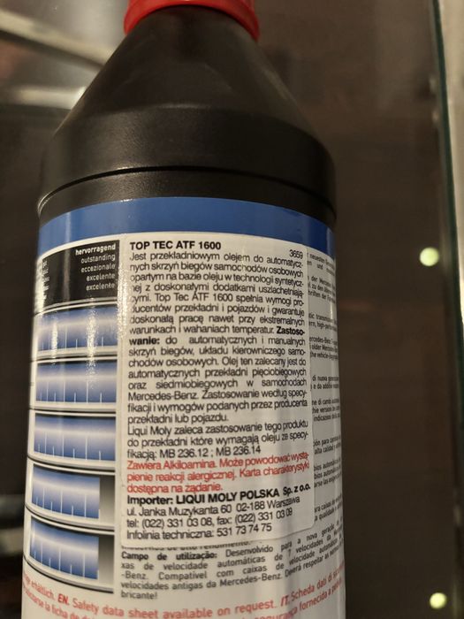 Olej Liqui Moly przekladniowy Top TEC ATF 1600 1 L
