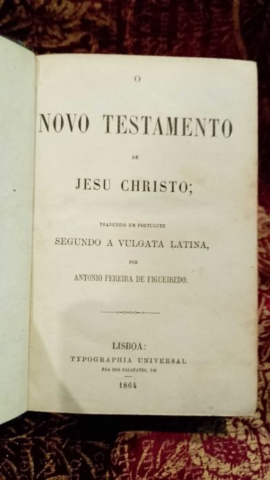 Novo Testamento de Jusu Christo 1864 António Ferreira de Figueiredo