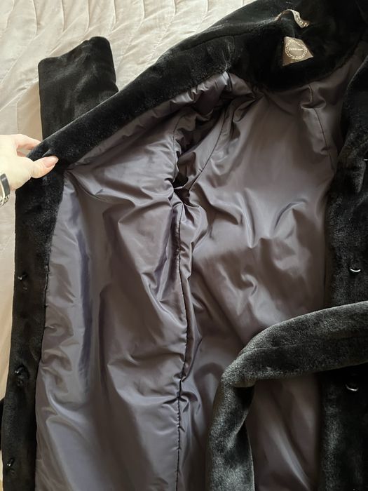 Еко шуба чорна М