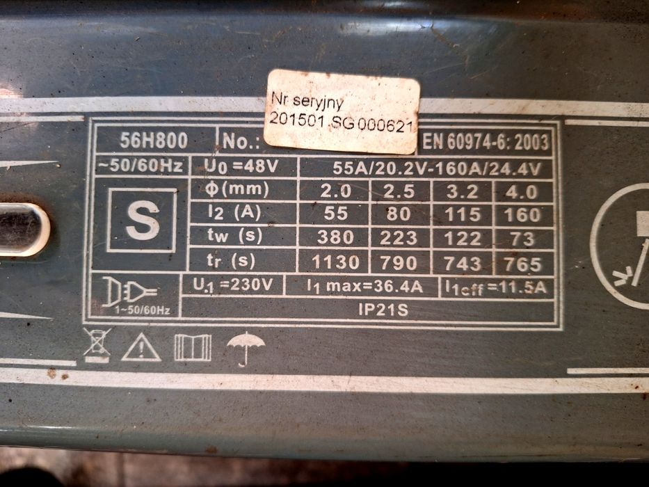 Spawarka transformatorowa GRAPHITE 56H800