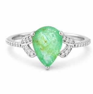 Anel de platina 950 com diamantes naturais
