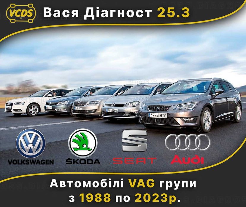 Вася Діагност 25.3 ‼️Найновіший на рос. мові‼️ автосканер Vag Com VCDS