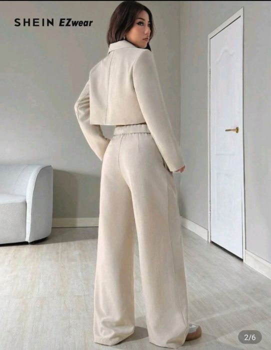 Nowy mini garnitu Shein S top plus spodnie