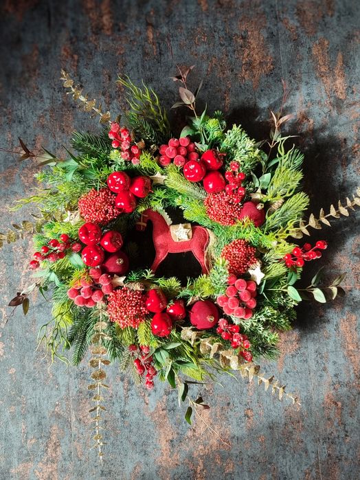 Świąteczny wianek zimowy - świąteczne wspomnienie