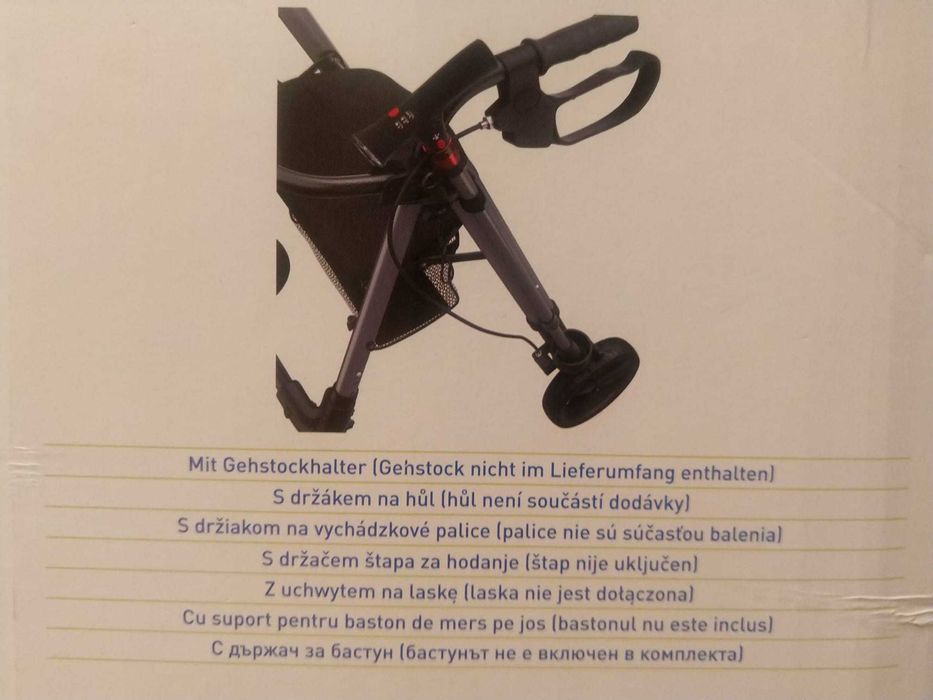 NOWY Rollator Wózek Chodzik Hamulce Regulowany Krzesełko Torba