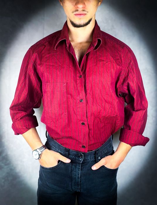 «Hugo Boss» Nowa Czerwona Męska Koszula / XL