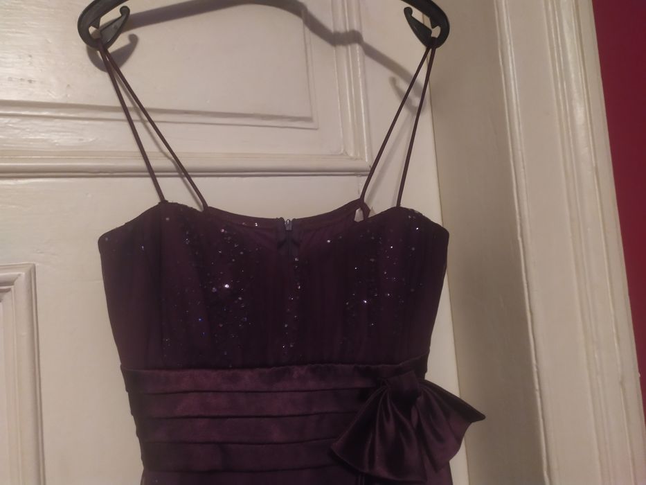 Sukienka śliwkowa piękna ,wesele, rozm40-42