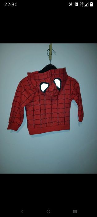 Bluza Spiderman czerwona 86 nowa odblask