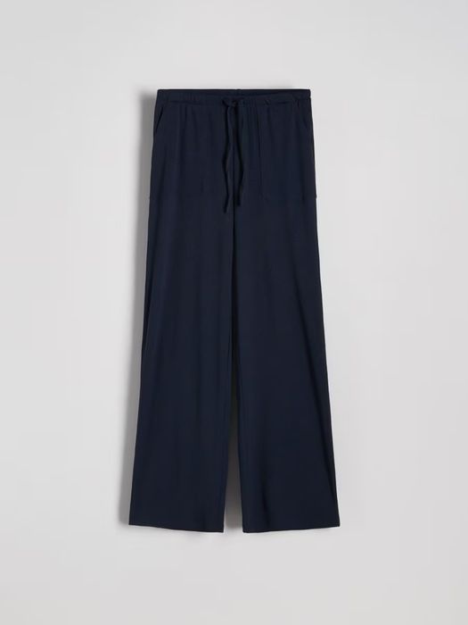 Вільні тонкі штани Reserved, чорні класичні штани