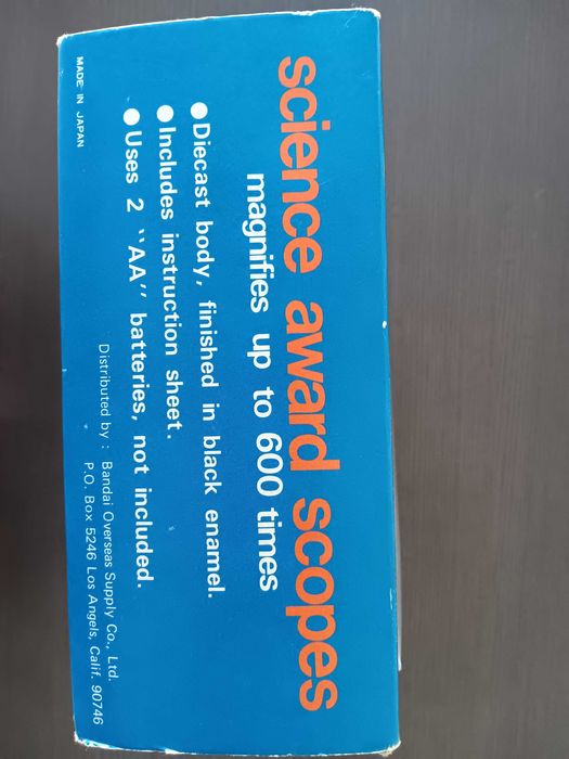 bandai toys microscope 600 X feito no Japão anos 70