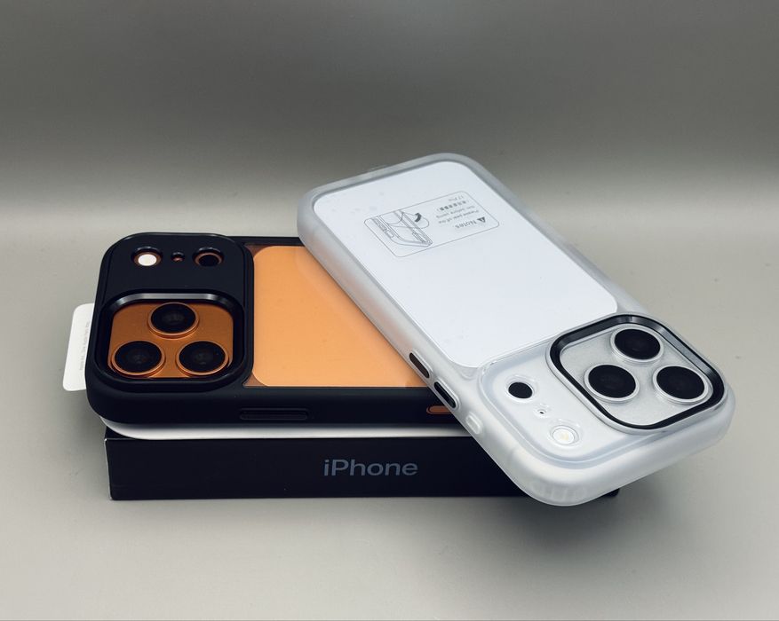 Чехол на iPhone 17 Pro Max Silver, 17 Pro Max Black, 17 Pro White, прозрачный как стекло