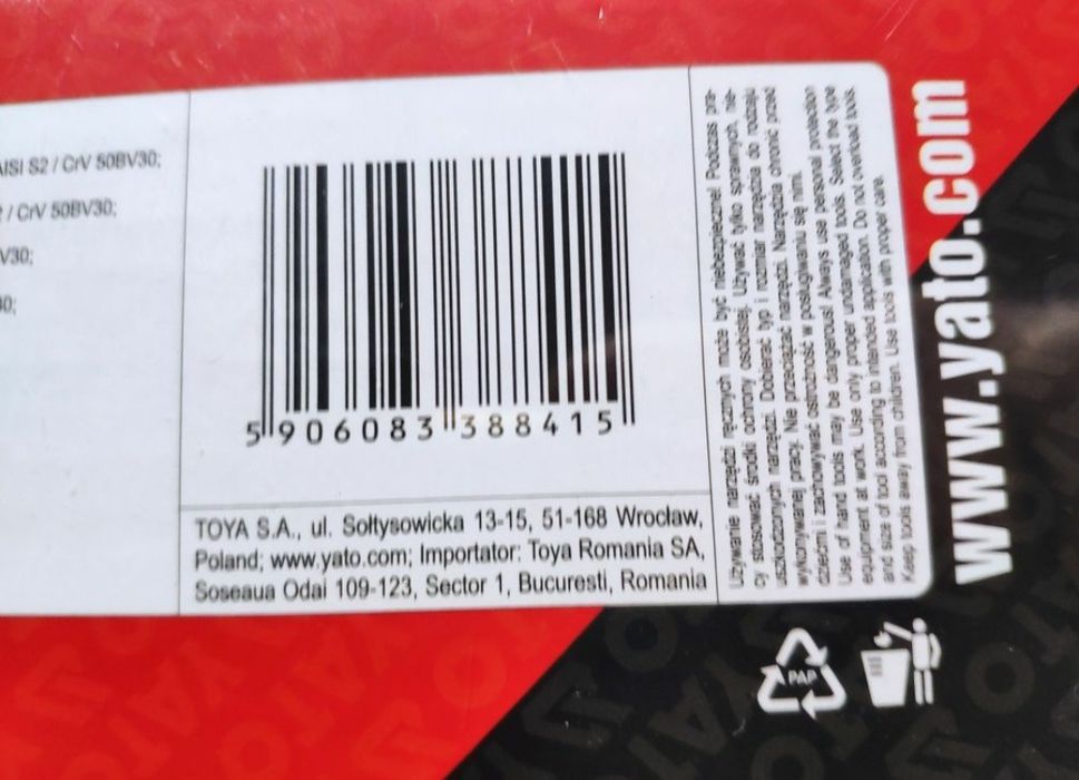 Набор инструментов Yato 216 шт 38841 набір інструментів ключі Ято