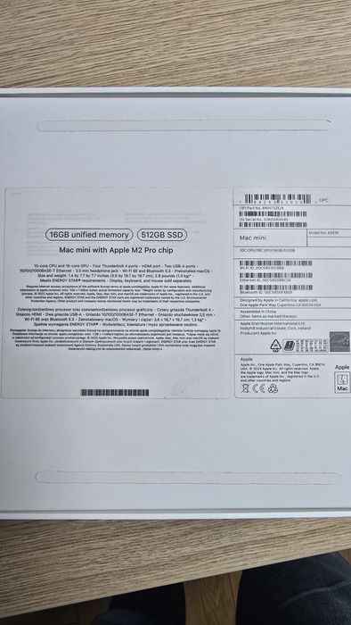 Mac mini M2 PRO 16/512GB