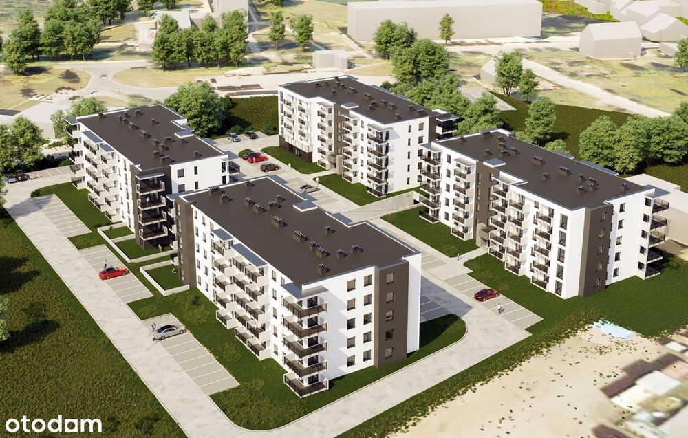 Osiedle Grunwaldzkie. 2 pokoje - 41,06 m2. Ogródek!