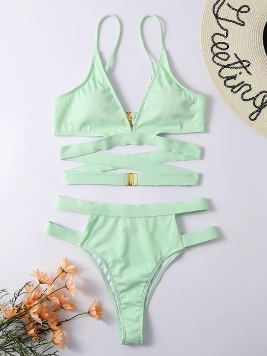 Роздільний Купальник жіночий мятного кольору розмір S-M