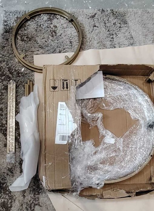 Stolik kawowy Hanah Home okrągły 60 x 60 x 43cm złoty