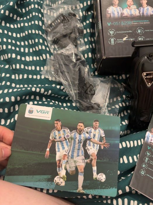 Máquinas de cabelo e barba VGR edição da seleção da Argentina