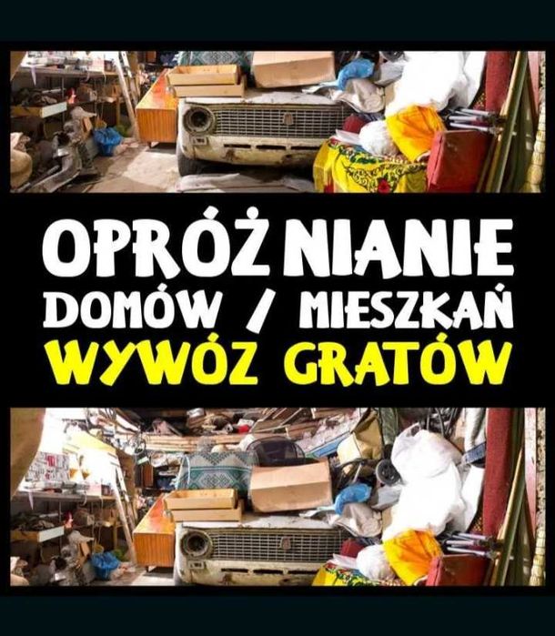 Wywóz gruzu mebli  opróżnianie mieszkań piwnic sprzątanie utylizacja