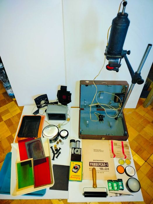 фото экспонометр линзы кюветы  оптика валик фотоувеличитель Киев лампа