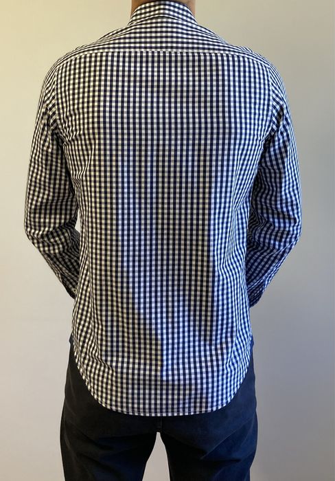 Camisa quadrados azuis e brancos tamanho M