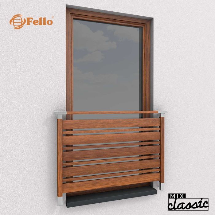 Balustrada francuska balkon barierka dekor drewna okienna poręcz