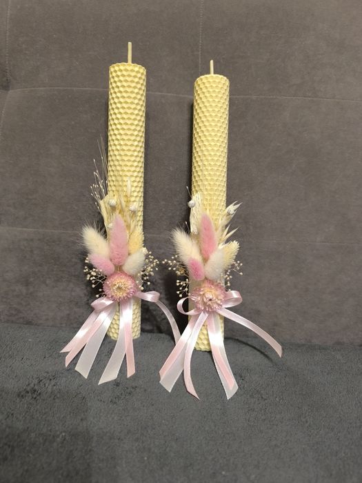 Набір свічок із натуральної вощини Сімейне вогнище