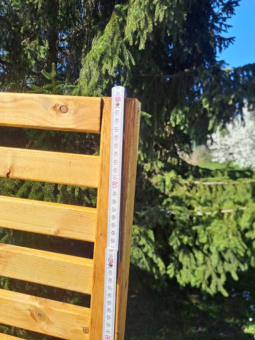 Drewniana donica z plastkiowym wkładem