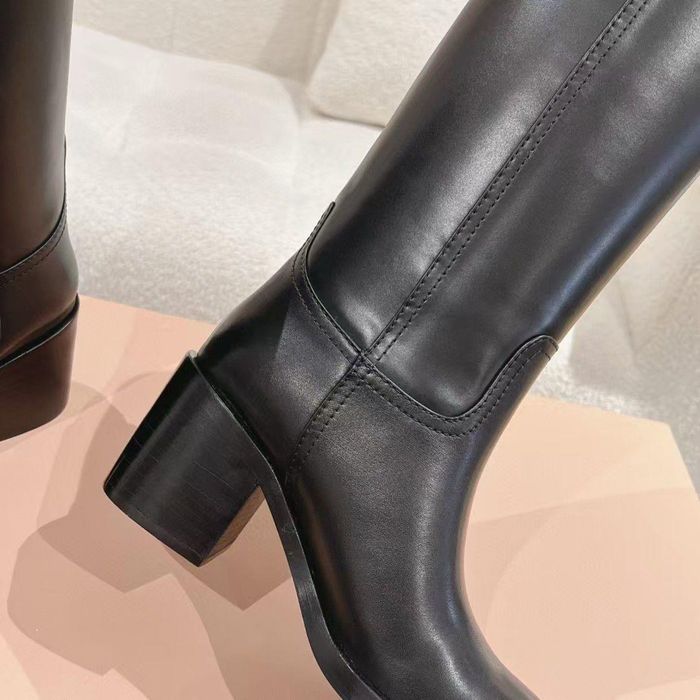 Kozaki Miu Miu black leather