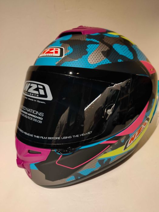 Capacete NZi Trendy 3 CAMU c/viseira escura+transparente mota novo