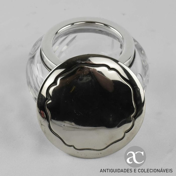 Caixa / Guarda-joias Cristal e Alpaca