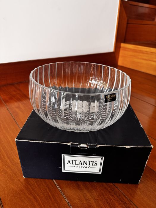 Saladeira Atlantis Crystal Bussaco 22 cm com Caixa Original - Nunca Usado