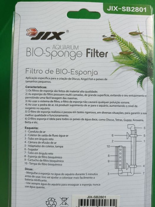 Filtro esponja aquário