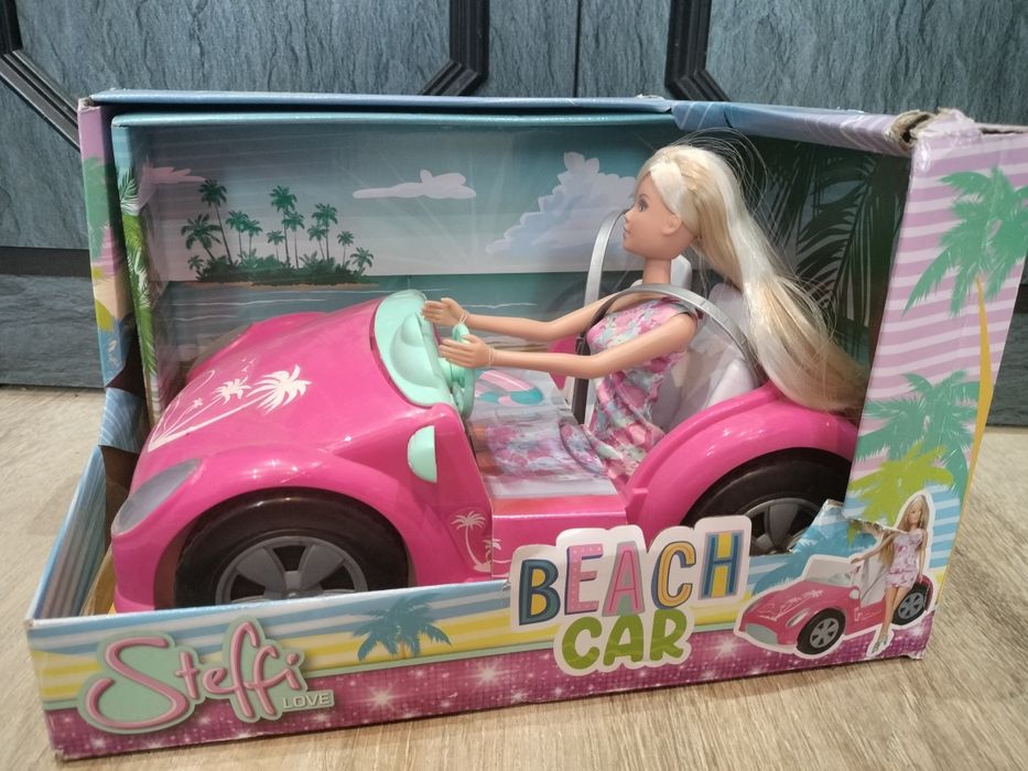 Lalka Steffi beach car