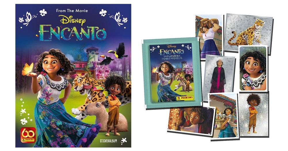Encanto Movie Sticker Collection and Auchan Disney Magic Kitchen Sticker Album