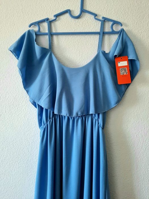 Vestido cerimônia/social azul claro Novo