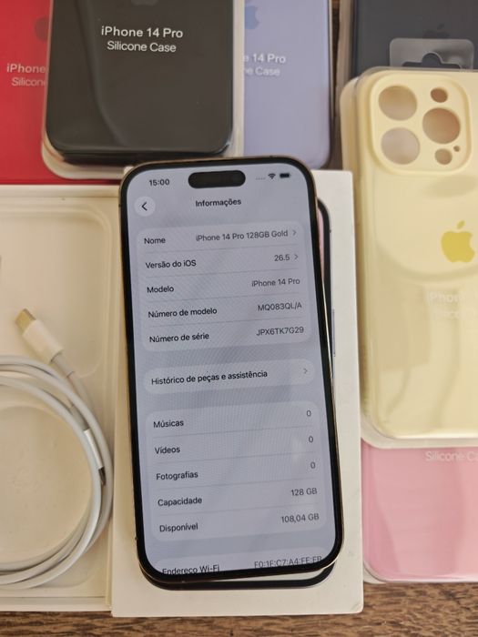 iPhone 14 Pro 6.1" 128GB Gold  Bom estado  Aceito Retomas