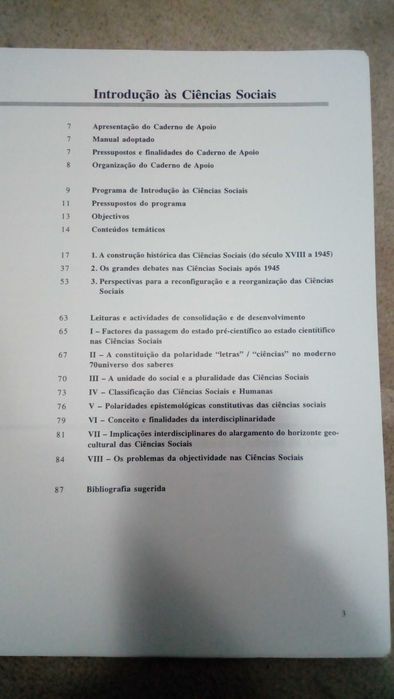 Introdução às ciências sociais Universidade Aberta
