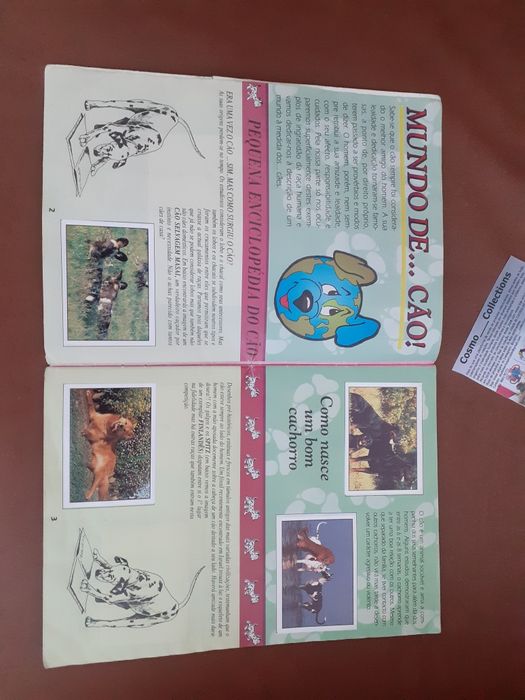 Caderneta Completa Cães e Gatos 1993 com todos os cromos