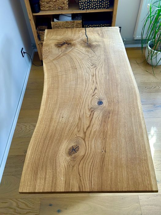 Stół monolit loft dębowy blat żywica niepowtarzalny
