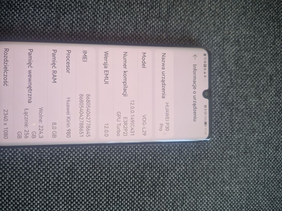 Huawei P30 PRO 256 GB 8G BRAM