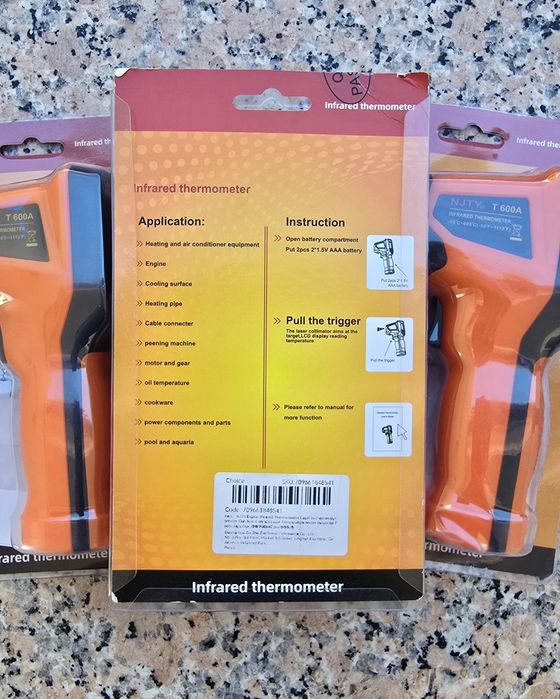 Termómetro Digital Infravermelhos NJTY T600A – Novo / Selado