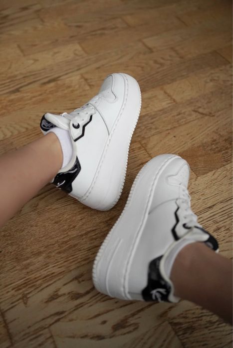 Снікерси Karl Kani білі шкіряні