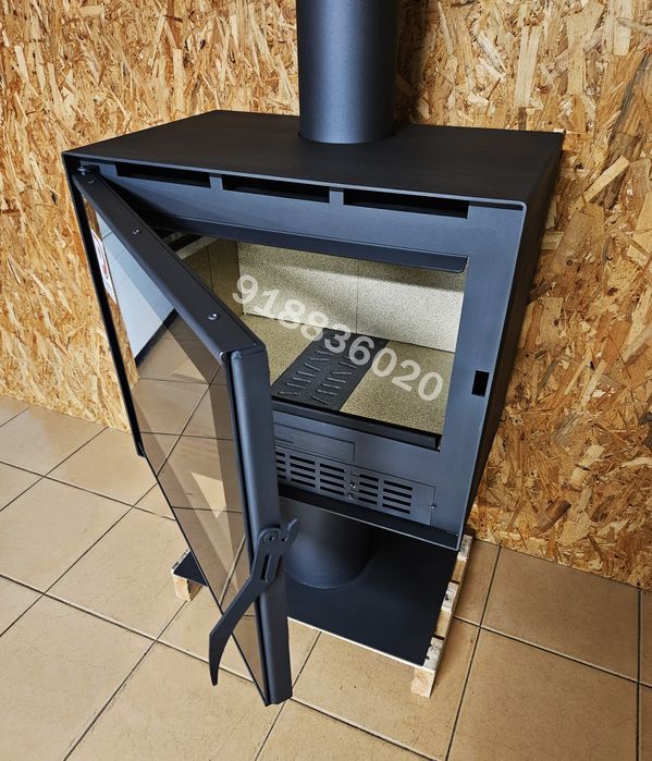 Salamandra Lenha Com Pé - Com Ventilação - Nacional - NOVAS