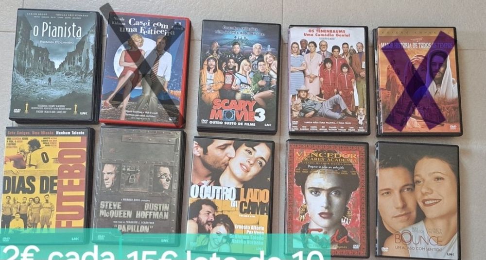 LOTE 32 DVD's - varios filmes 25€