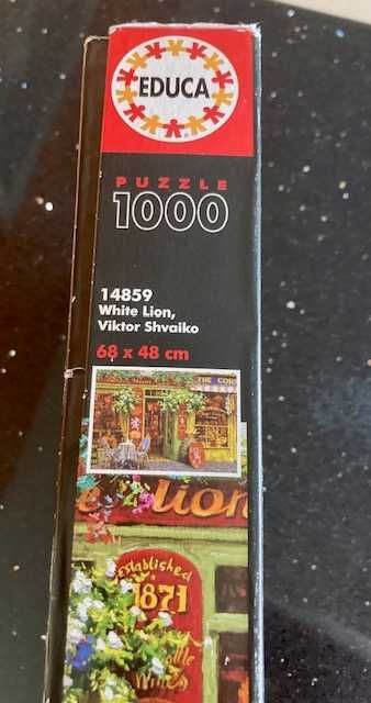 Puzzle raro 1000 peças Educa Viktor Shvaiko: White Lion