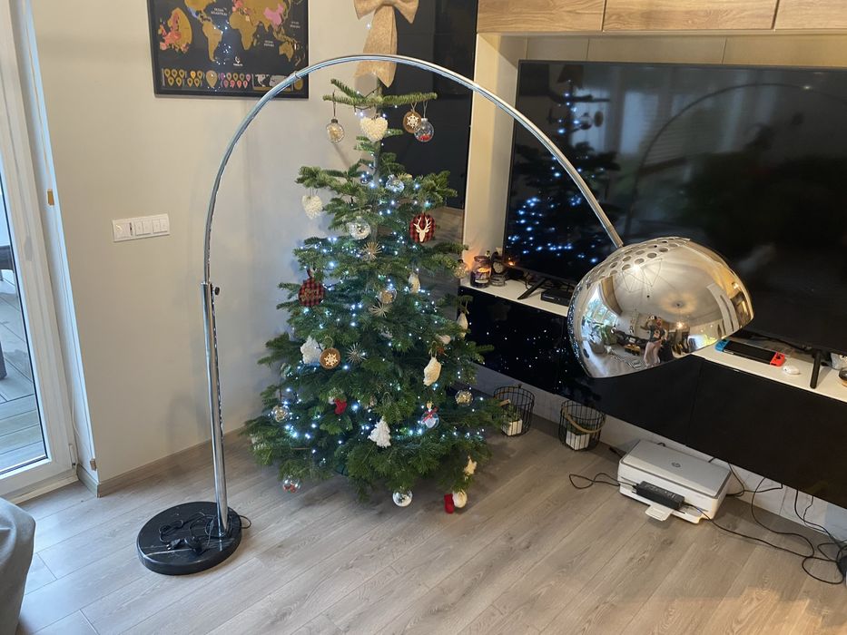 Lampa chromowana stojaca